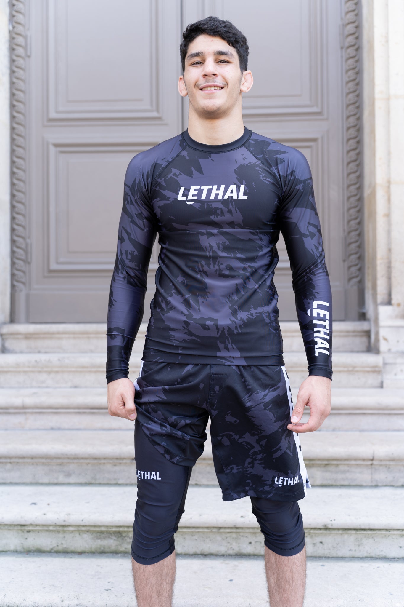 Pack Basique No-Gi Rashguard + Fight Short - Black Camo