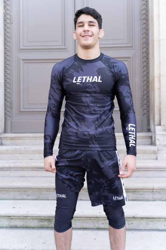 Pack Basique No-Gi Rashguard + Fight Short - Black Camo